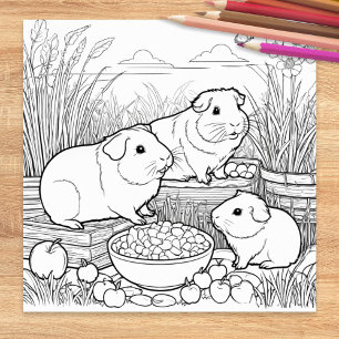 Poster Coelhos da Guiné Animais de Estimação Fofos para C