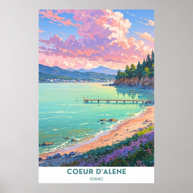 Poster Coeur d'Alene, Idaho (Frente)