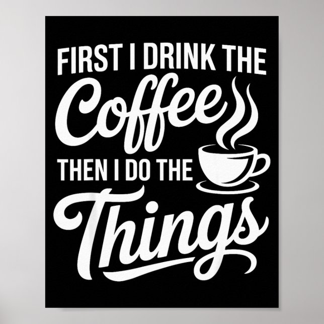 Poster Coffee Art For Men Women Cappuccino Drinker Coffee (Frente)