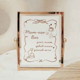 Poster Coffee Baby is Brewing Shower Mom Osa Bar Sign