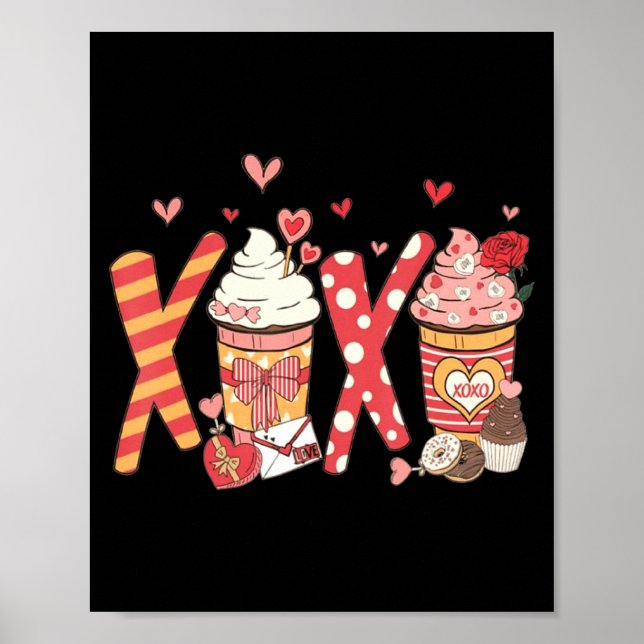 Poster Coffee Is My Valentine Funny Teacher Coffee Lover  (Frente)