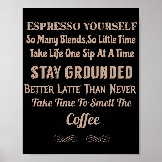 Poster Coffeeology Coffee Quote (Frente)