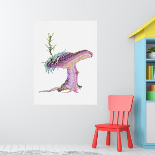 Poster Cogumelo Caprichoso em Aquarela