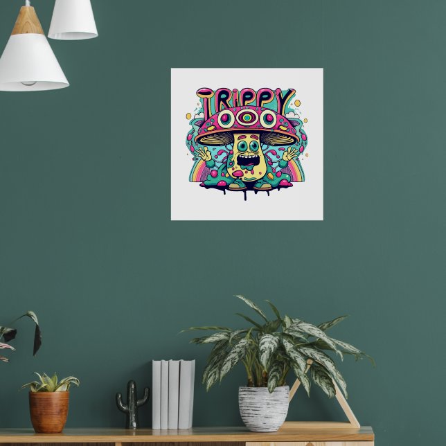 Poster Cogumelo Feliz Alucinógeno (Sala de Estar 1)