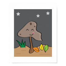 Cogumelo Sorridente Fofo | Arte Florestal Estrelad