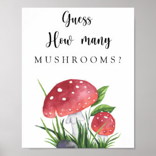 Poster Cogumelos - adivinhem quantos MUSHROOMS