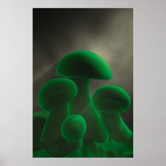 Poster Cogumelos fluorescentes