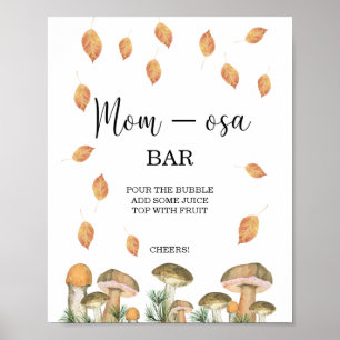 Poster Cogumelos outono bar Mon-osa