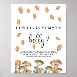 Poster Cogumelos - quão grande é a barriga da mamãe