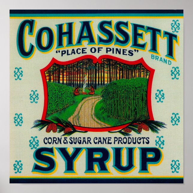 Pôster Cohassett Syrup LabelCairo, GA (Frente)