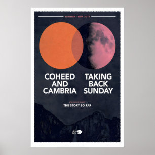 Poster Coheed And Cambria Summer Tour 2018 REPRODUÇÃO