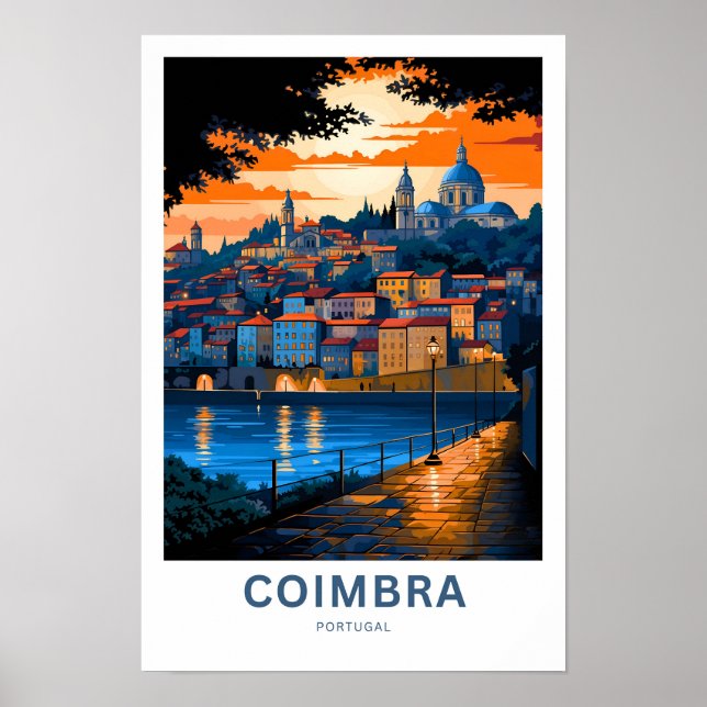 Poster Coimbra Portugal Viagem (Frente)