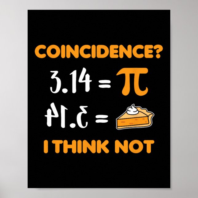 Poster Coincidência Pi 3.14 Amantes Matemáticos do Math P (Frente)