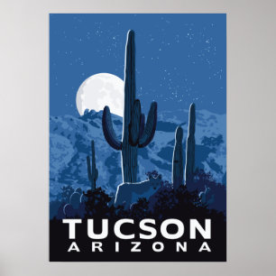 Poster Coiote do deserto de 28"x20" - Tucson, Arizona