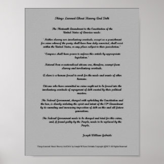 Pôster Coisas Aprenderam Escravidão E Dívida