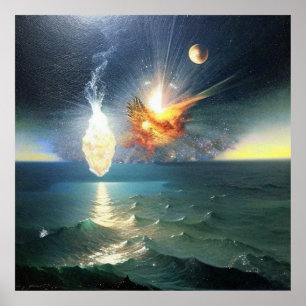 Poster Coisas de pintura digital Abstrato moderna caindo