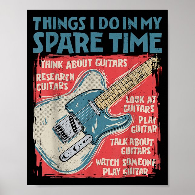 Poster Coisas De Violão Que Eu Faço No Meu Tempo De Sobre (Frente)