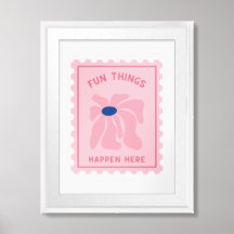 "Coisas Divertidas Acontecem Aqui" Citação de Impr