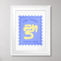 "Coisas Divertidas Acontecem Aqui" Citação Impress