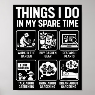 Poster Coisas do Jardim para Fazer no Tempo Livre Plantas