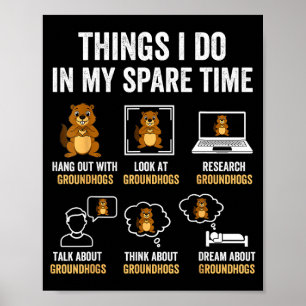 Poster Coisas Engraçadas Que Faço No Meu Tempo Livre Humo