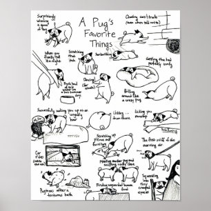 Poster Coisas Favoritas de Um Pug, Parte II