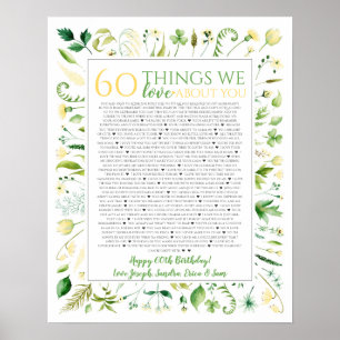 Poster coisas florais amarelas nós te amamos 50 anos