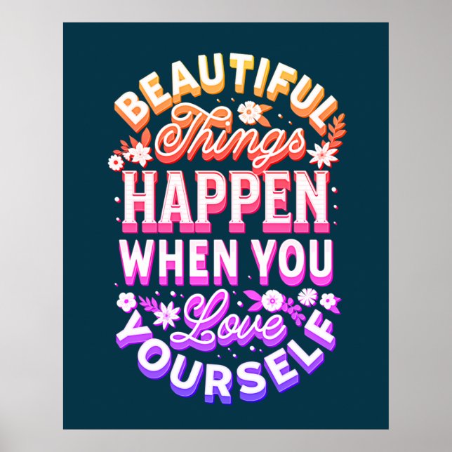 Poster Coisas Lindas Acontecem Quando Você Se Ama (Frente)