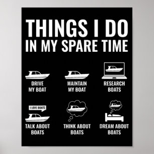 Poster Coisas para Fazer no Tempo Livre Capitão de Barco
