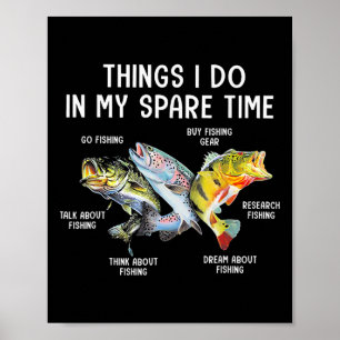 Poster Coisas Que Eu Faço No Meu Tempo Livre Engraçado Pe