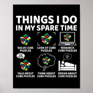 Poster Coisas que faço no meu tempo livre Cubo de quebra-