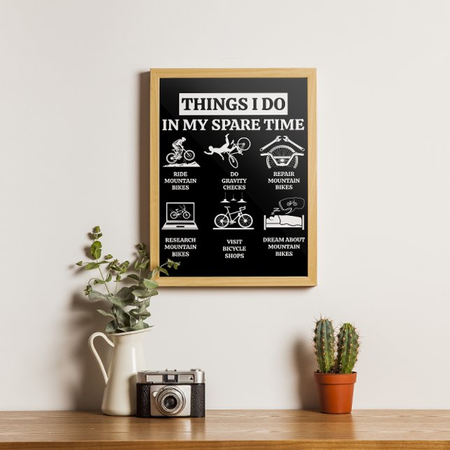 Poster Coisas Que Faço No Meu Tempo Livre - MTB Mountain  (Criador carregado)