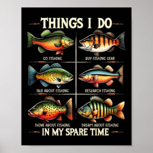 Poster Coisas que faço no meu tempo livre Piadas de Pesca