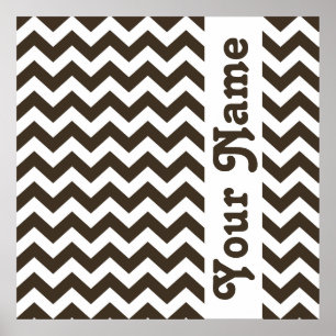 Pôster Cola Safari Chevron com texto personalizado
