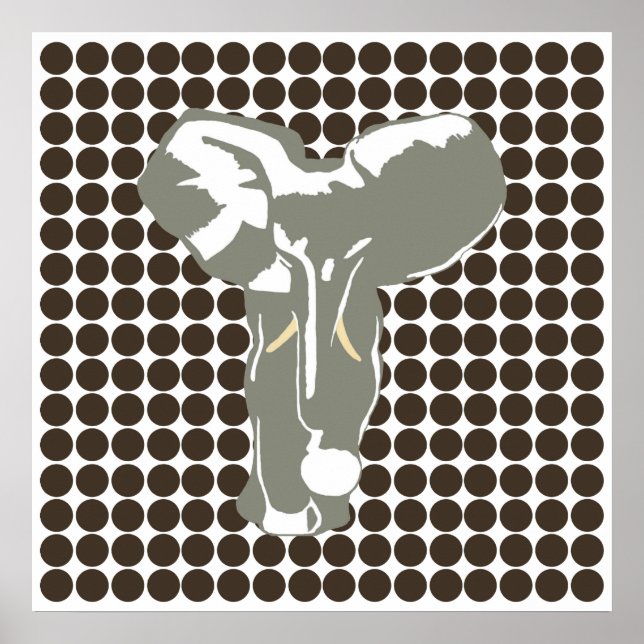 Pôster Cola Safari Dot com Elefante Pop (Frente)