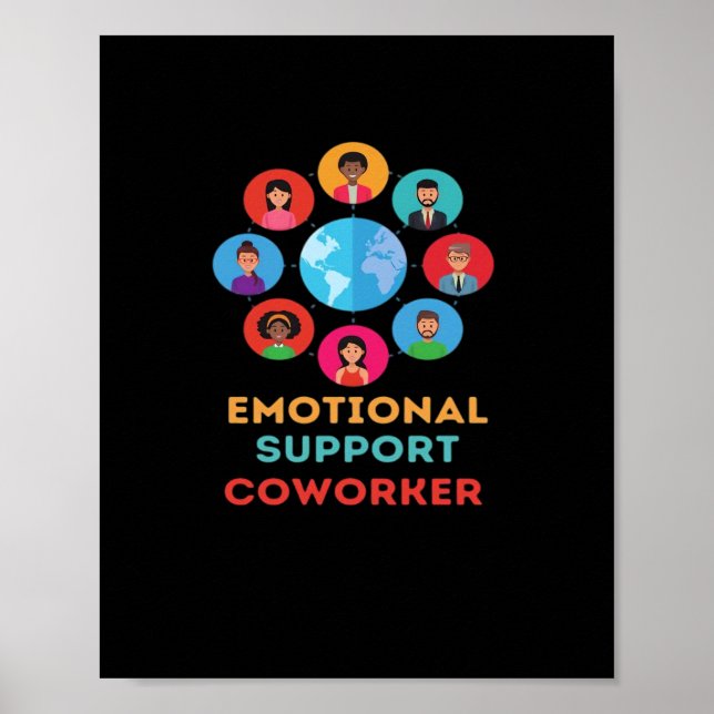 Poster Colaborador De Ajuda Emocional Para Tendência De M (Frente)