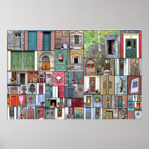 Pôster Colagem 36 x 24 das portas