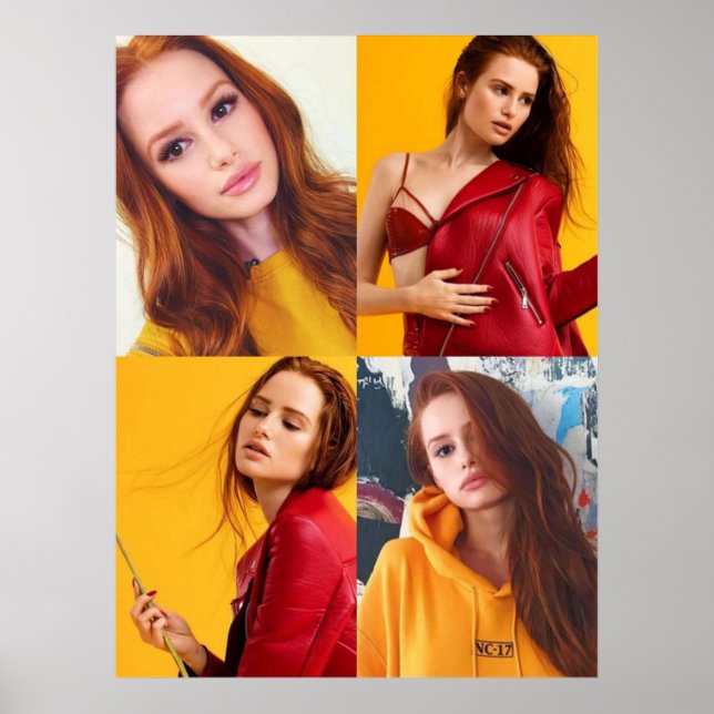 Poster Colagem Amarela Madelaine Petsch (Frente)