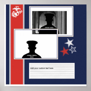 Poster Colagem da foto do Corpo do Marines
