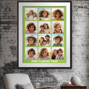 Pôster Colagem de 12 fotos com fundo 20 x 28 do limão