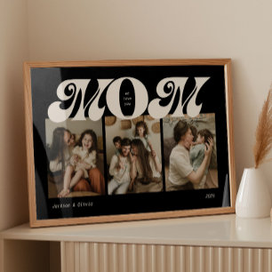 Poster Colagem de 3 Fotos Preto e Branco Retro Ousado par