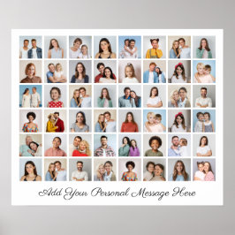 Poster Colagem de 48 Fotos Adicione seu próprio Agradecim