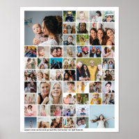 Colagem de 50 Fotos Personalizadas em Azulejos de