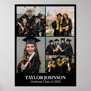 Poster Colagem de 5 Fotos Personalizadas Grade de Fotos G