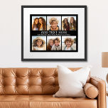 Poster Colagem de 6 fotos com 2 linhas de texto simples<br><div class="desc">Uma colagem de 6 fotos quadradas com 2 linhas de texto destacadas no meio. Adicione "GRANDPA" ou "PAI" com foto das crianças e faça uma lembrança fofa para a família. Adicione seus fotos favoritos a este modelo divertido. Você pode usar fotos quadradas ou quaisquer fotos para esta grade.</div>