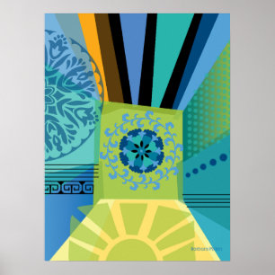Poster Colagem de abstrato