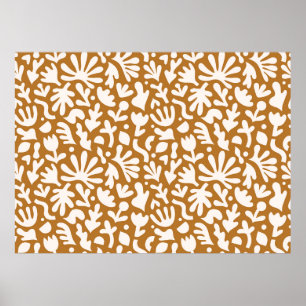 Poster Colagem de arte contemporânea desenhada à mão com 