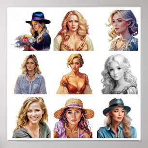 Poster Colagem de beleza