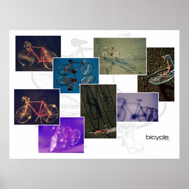 Pôster Colagem de Bicicletas (Frente)