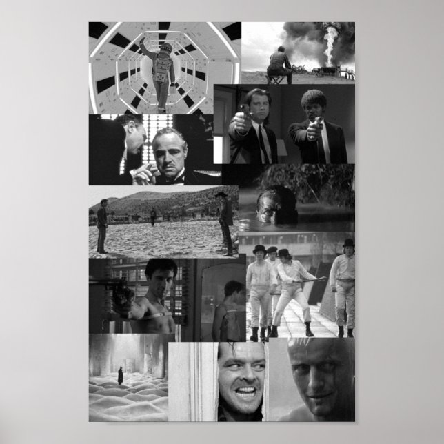 Poster Colagem de Cena de Filme Icônica (Frente)